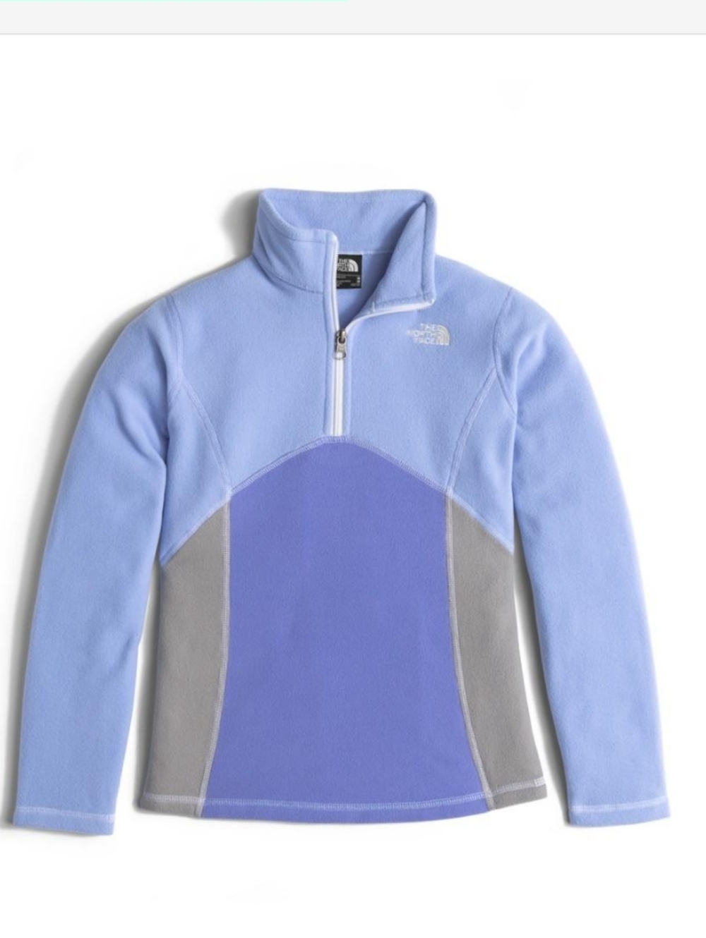 The North Face Light Blue & Purple Youth Quarter-Zip Fleece